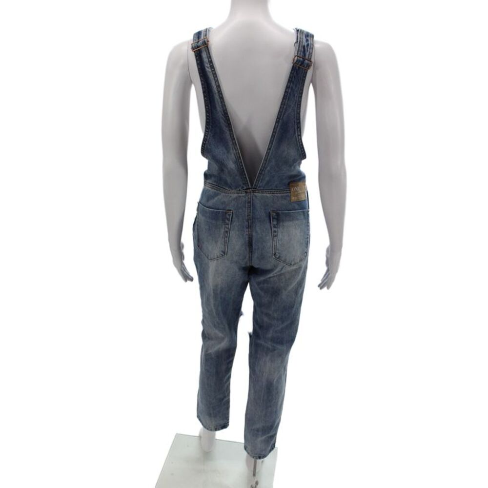 One by One Teaspoon Womens Overall Blue Sleeveless Distressed Size S - Picture 3 of 7